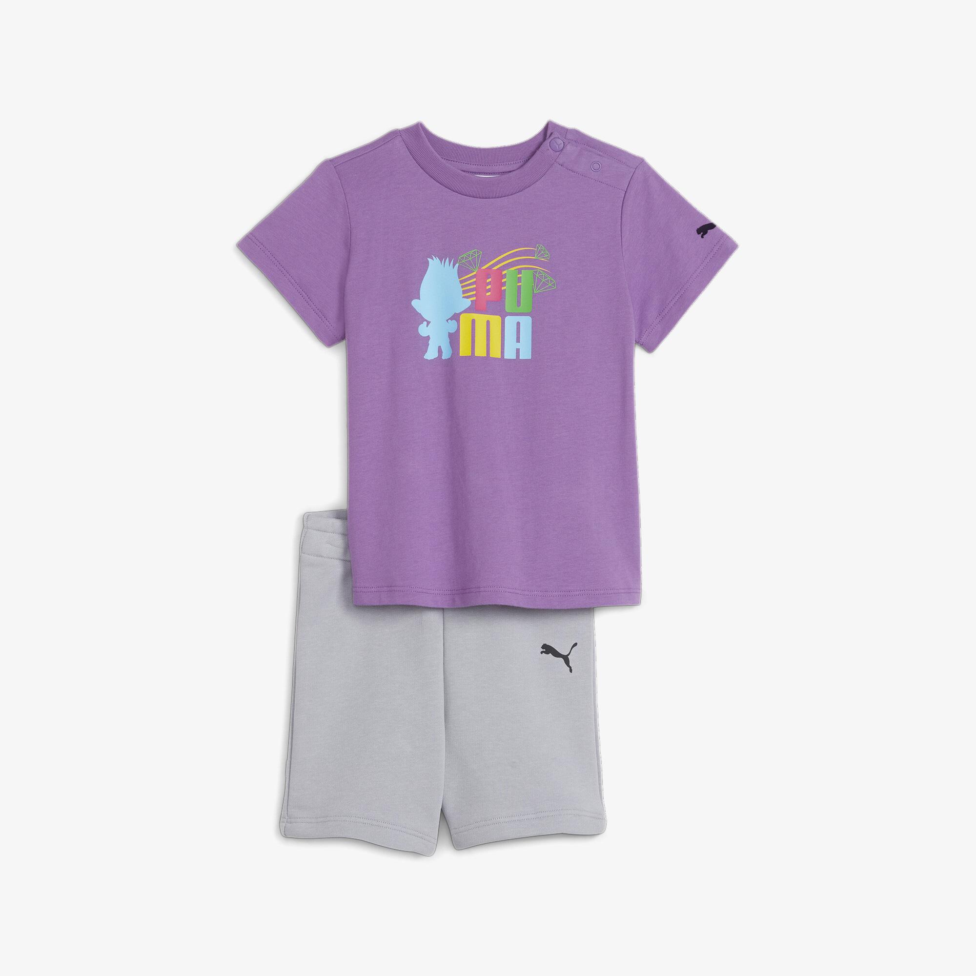 Puma X Trolls Minicats Set Bebek Gri Eşofman Takımı