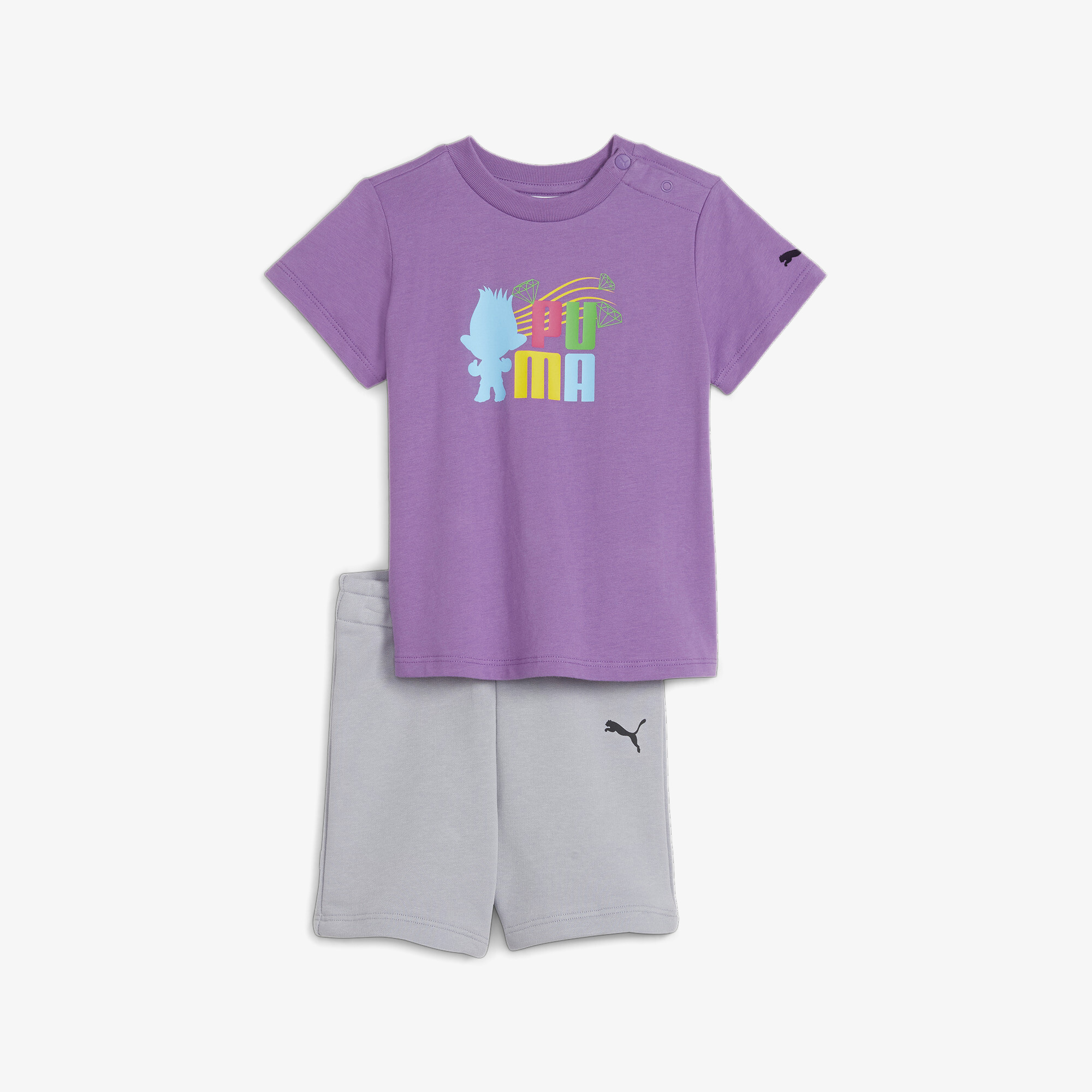  Puma X Trolls Minicats Set Bebek Gri Eşofman Takımı