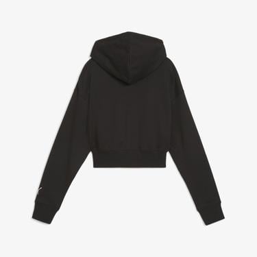 Puma Team Cropped Kadın Siyah Hoodie