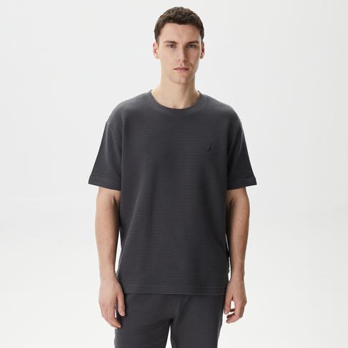  Nautica Erkek Gri Oversize T-Shirt