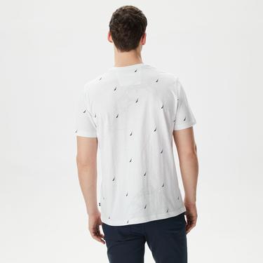  Nautica Erkek Beyaz Standart Fit T-Shirt