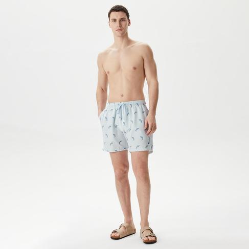  Nautica Erkek Mavi Standart Fit Mayo Şort