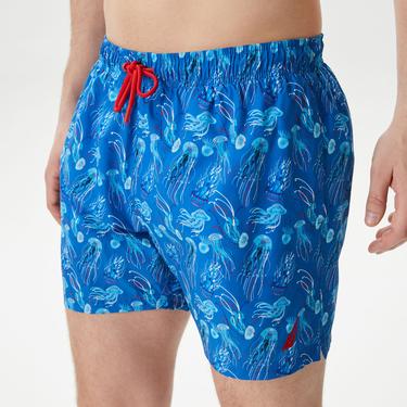  Nautica Erkek Mavi Standart Fit Mayo Şort