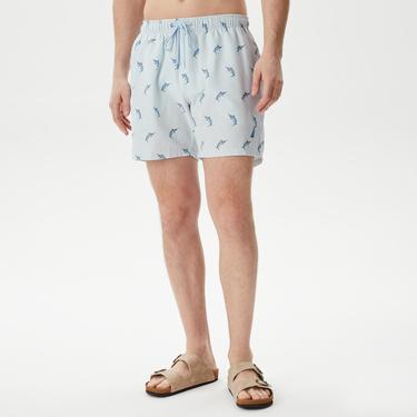  Nautica Erkek Mavi Standart Fit Mayo Şort