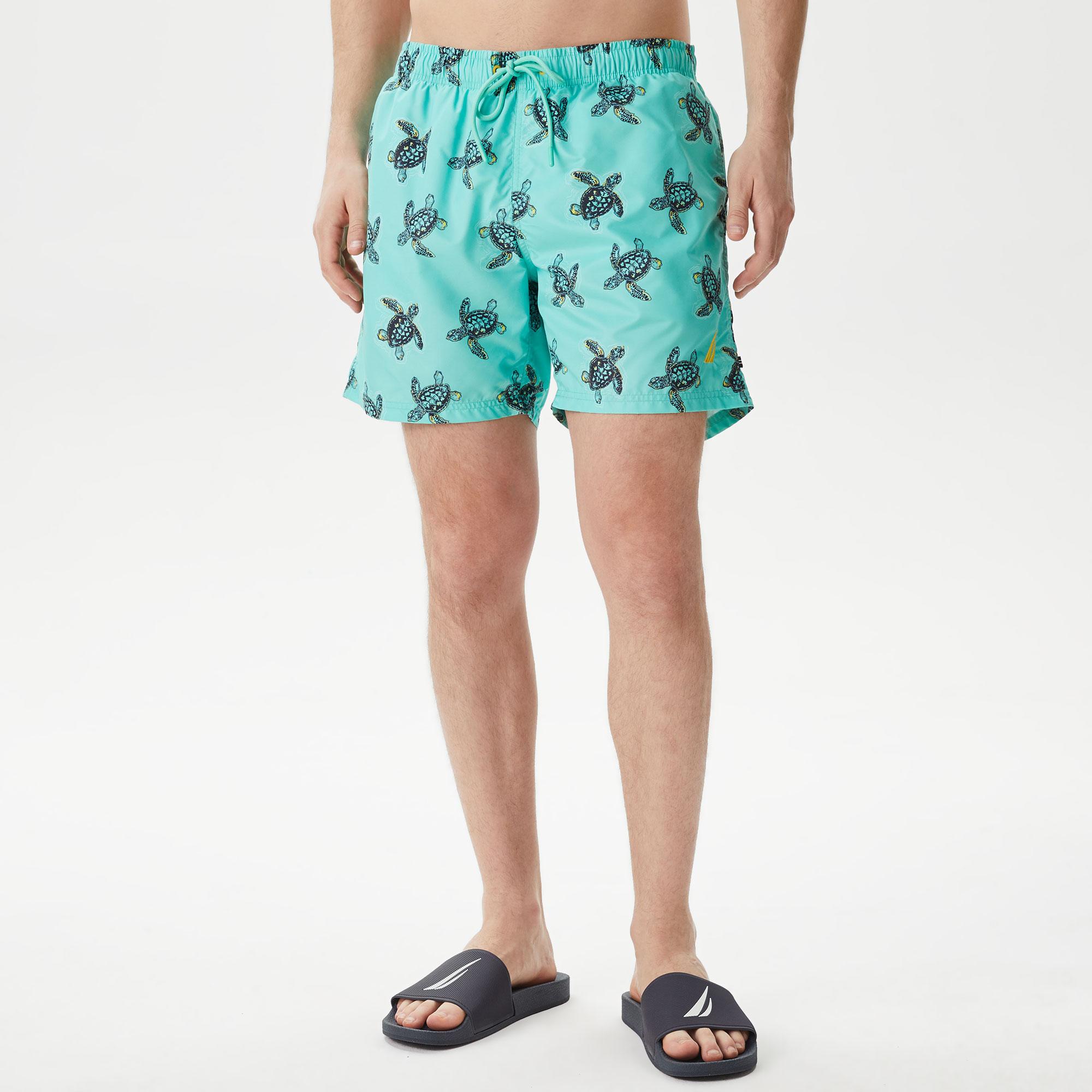 Nautica Erkek Yeşil Standart Fit Deniz Şortu