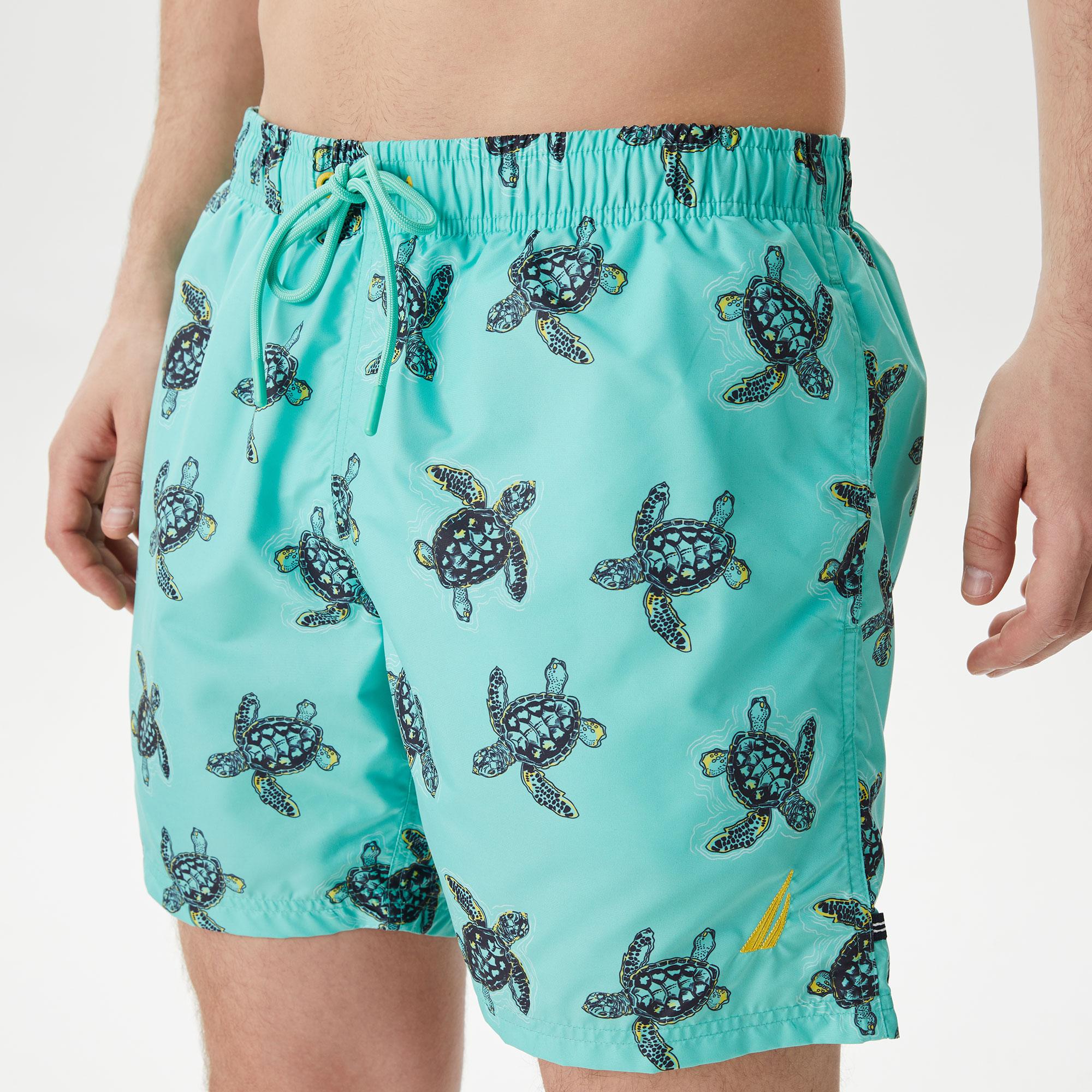 Nautica Erkek Yeşil Standart Fit Deniz Şortu