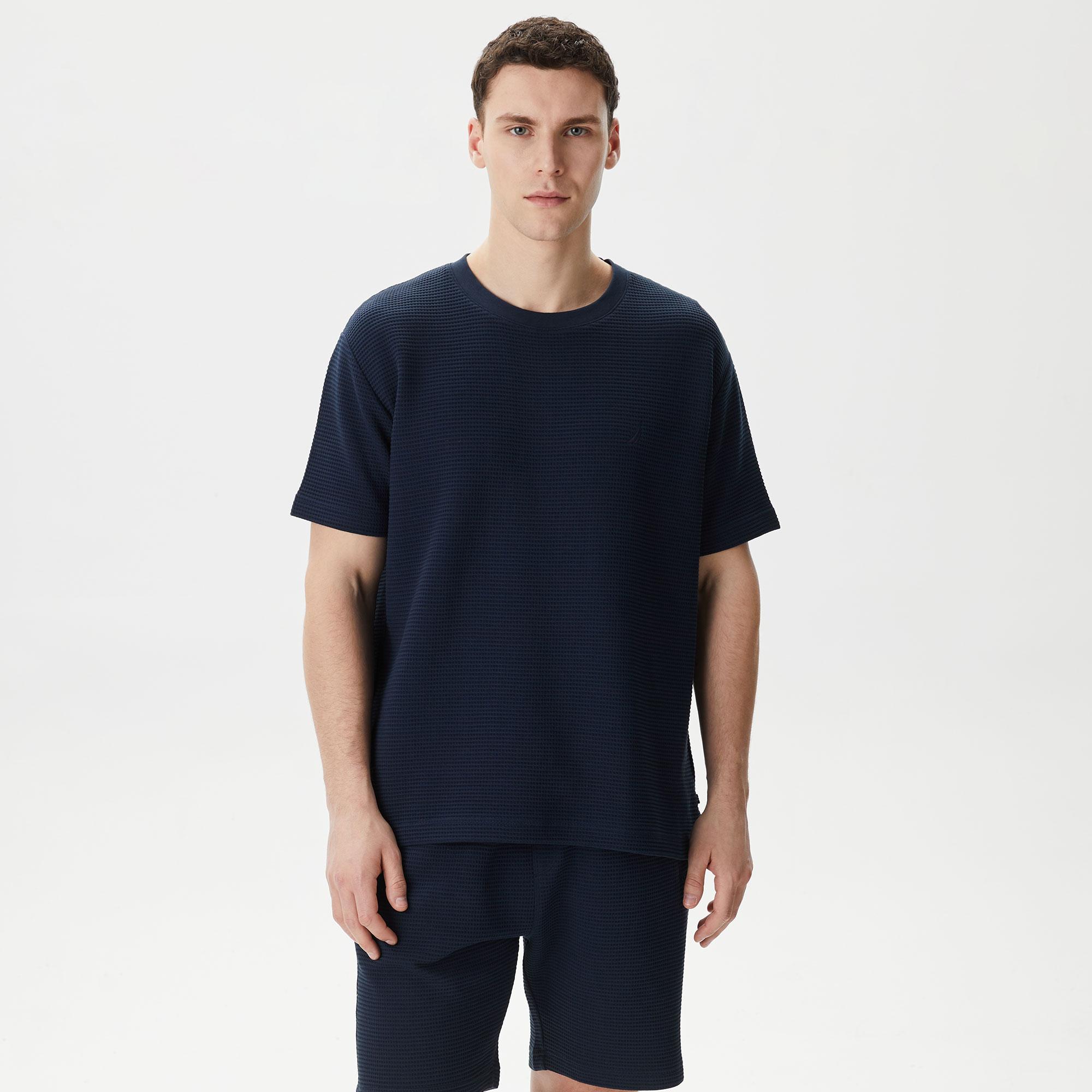 Nautica Erkek Lacivert Oversize T-Shirt