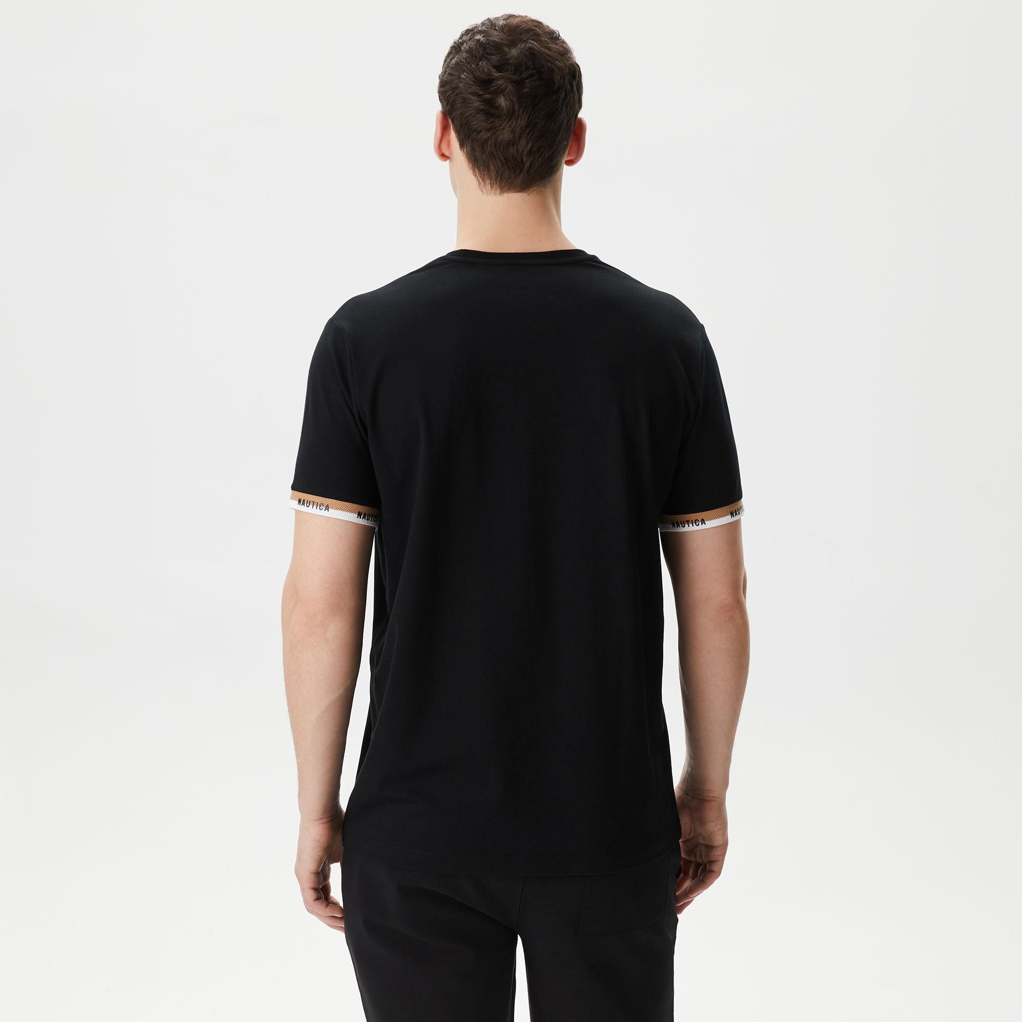 Nautica Erkek Siyah Standart Fit T-Shirt