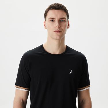  Nautica Erkek Siyah Standart Fit T-Shirt