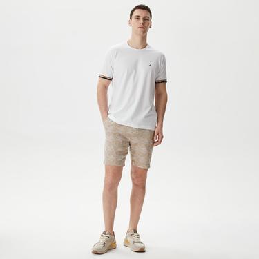  Nautica Erkek Bej Keten Bermuda