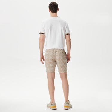  Nautica Erkek Bej Keten Bermuda