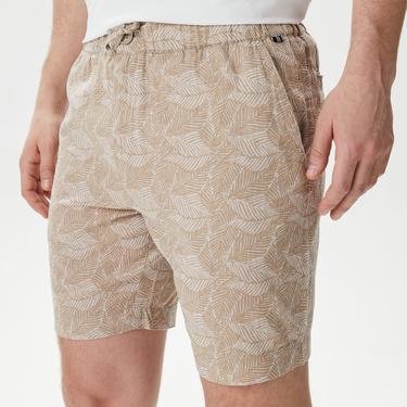  Nautica Erkek Bej Keten Bermuda