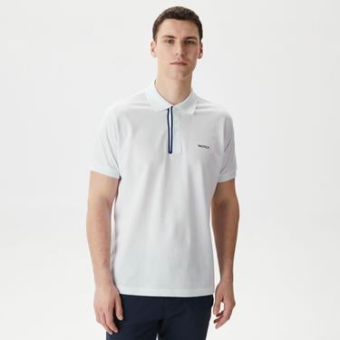  Nautica Erkek Beyaz Classic Fit Kısa Kollu Polo