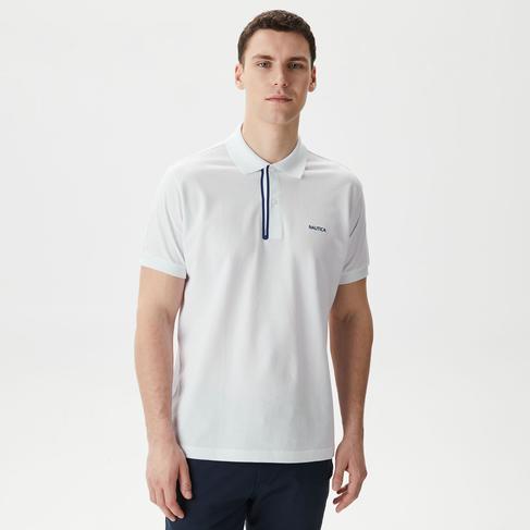  Nautica Erkek Beyaz Classic Fit Kısa Kollu Polo