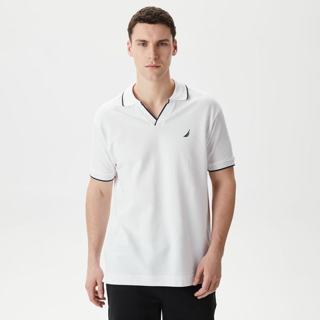  Nautica Erkek Beyaz Classic Fit Kısa Kollu Polo