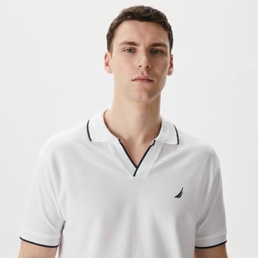  Nautica Erkek Beyaz Classic Fit Kısa Kollu Polo