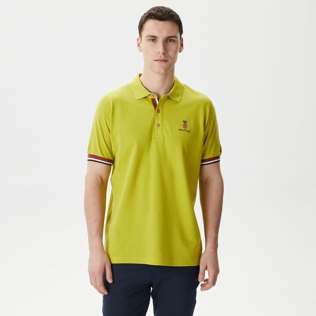  Nautica Erkek Yeşil Classic Fit Kısa Kollu Polo