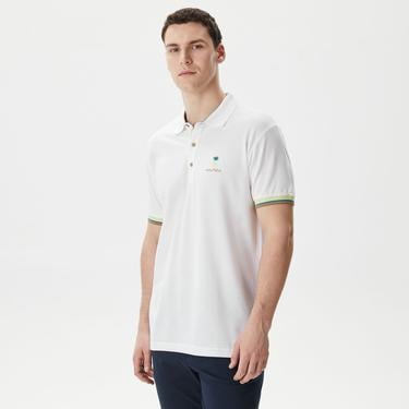  Nautica Erkek Beyaz Classic Fit Kısa Kollu Polo