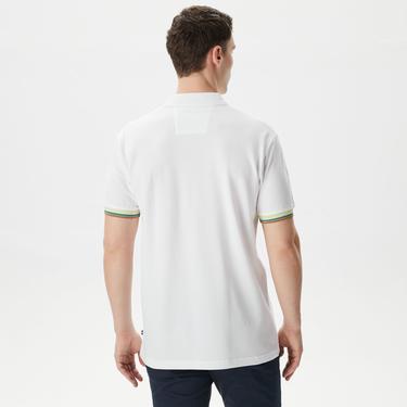  Nautica Erkek Beyaz Classic Fit Kısa Kollu Polo