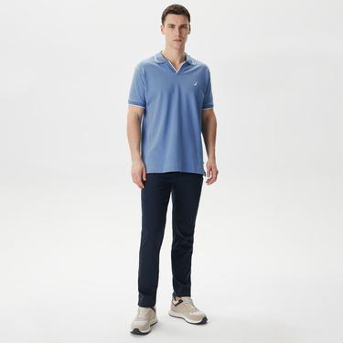  Nautica Erkek Mavi Classic Fit Kısa Kollu Polo