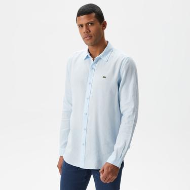  Erkek Slim Fit Mavi Gömlek