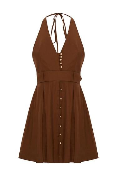  Wabi Sabi Kadın Sole Kahverengi Elbise