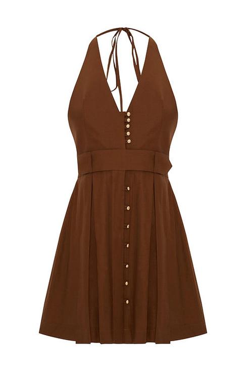  Wabi Sabi Kadın Sole Kahverengi Elbise