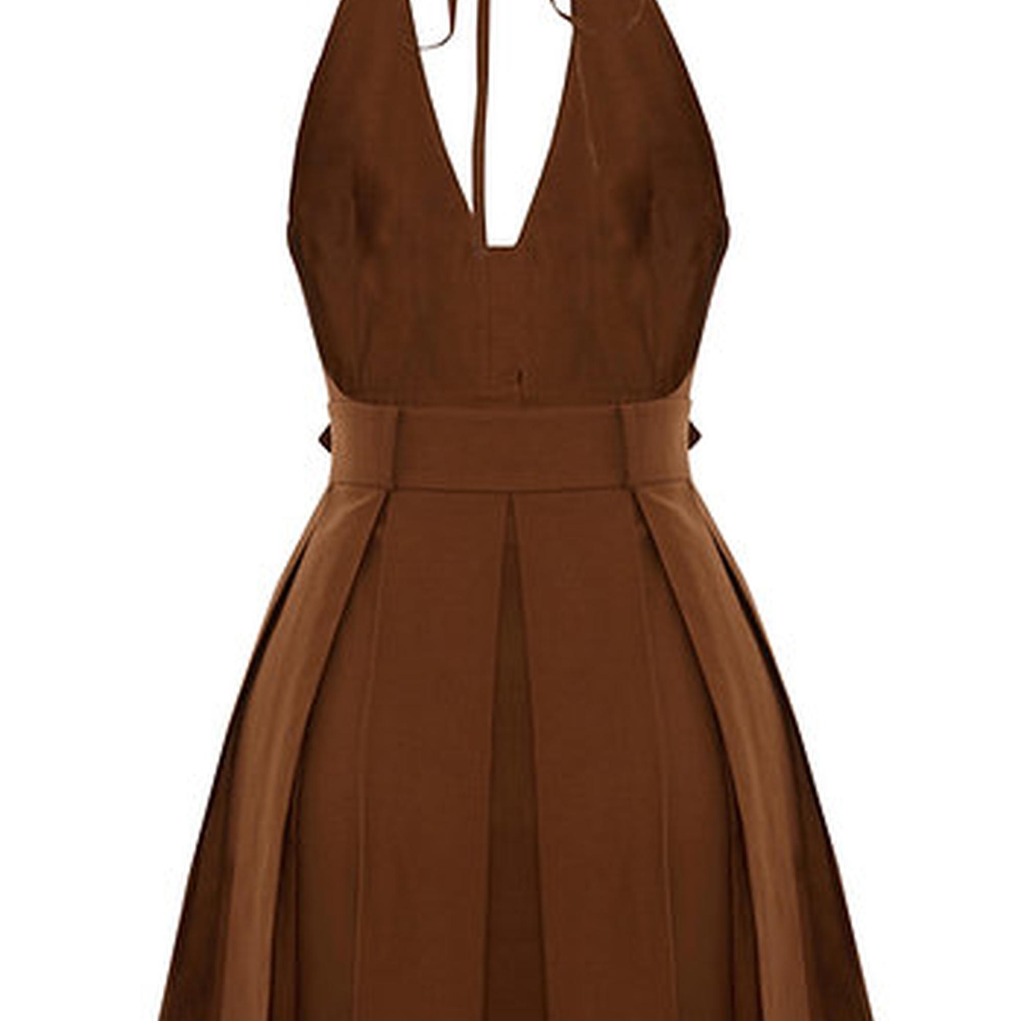 Wabi Sabi Kadın Sole Kahverengi Elbise