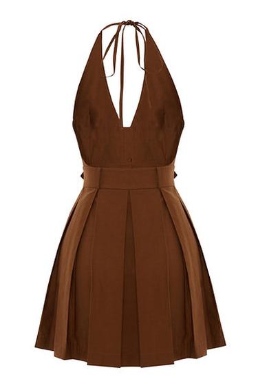  Wabi Sabi Kadın Sole Kahverengi Elbise