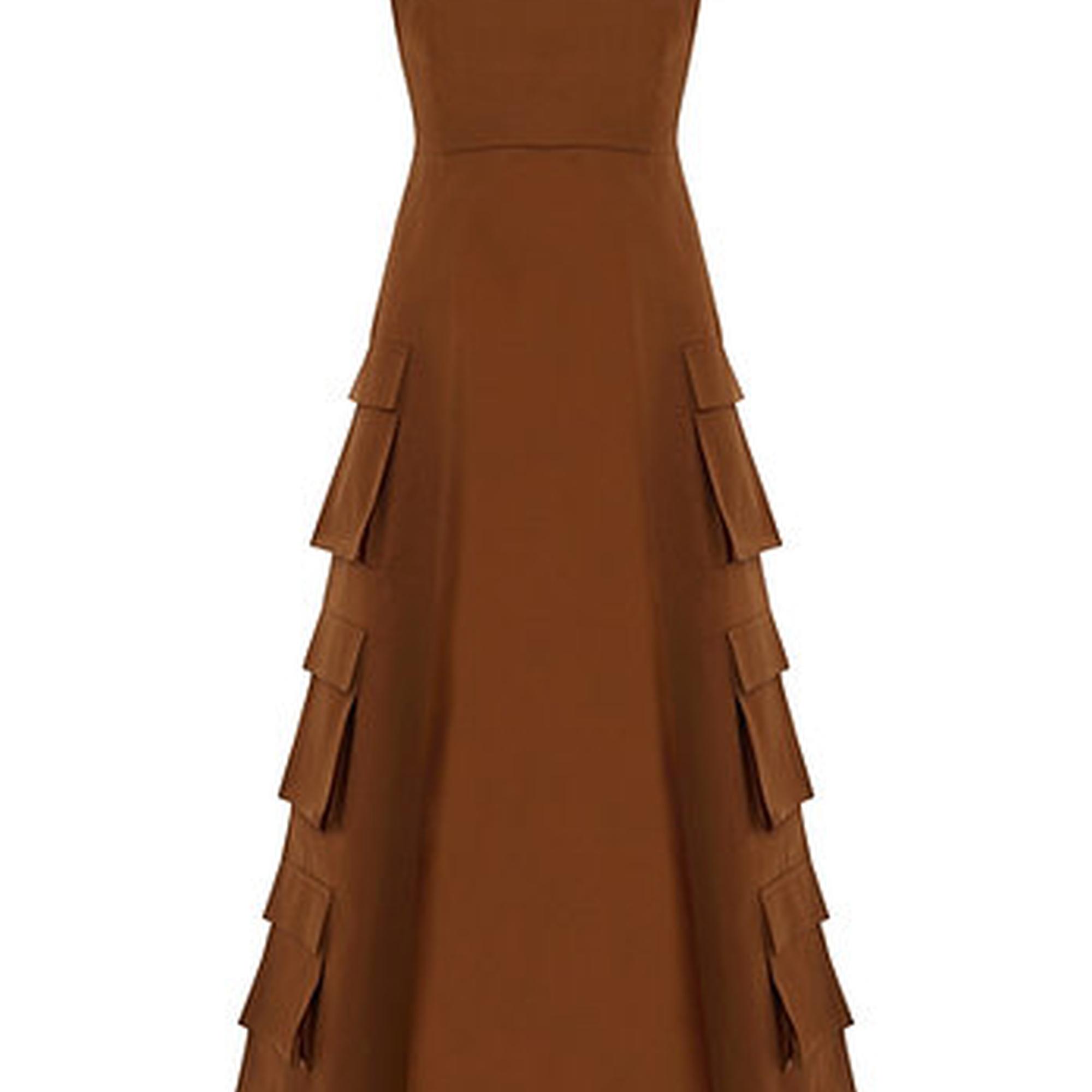 Wabi Sabi Kadın Leonie Kahverengi Elbise