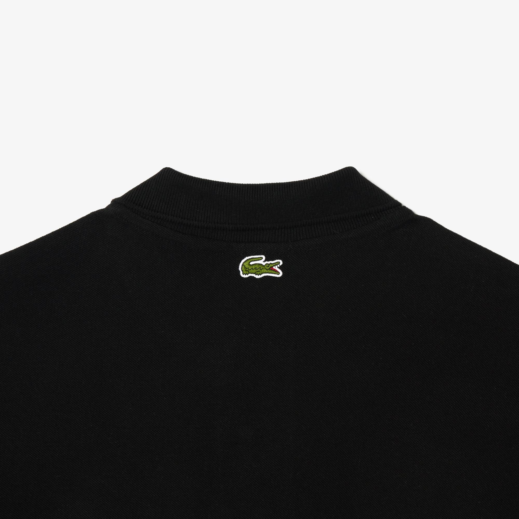 L.12.12 Unisex Loose Fit Siyah Polo