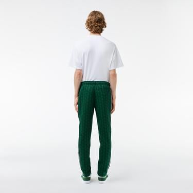  Erkek Regular Fit Monogram Yeşil Eşofman Altı