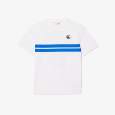  Erkek Classic Fit Bisiklet Yaka Baskılı Beyaz T-Shirt