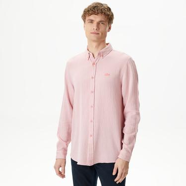  Erkek Regular Fit Pembe Gömlek