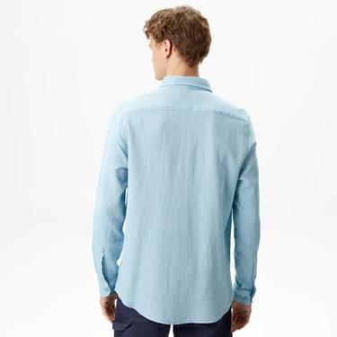  Erkek Regular Fit Mavi Gömlek