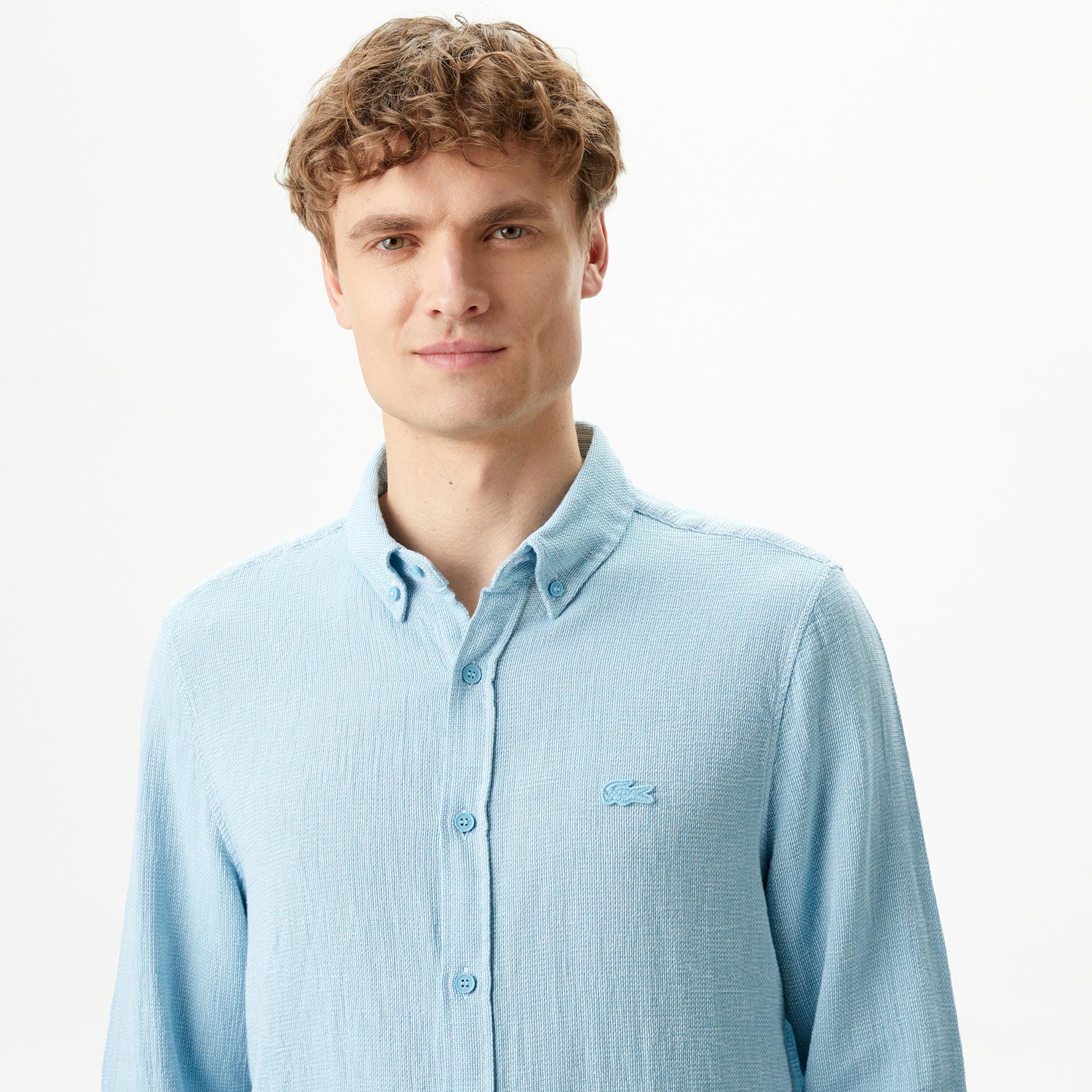 Erkek Regular Fit Mavi Gömlek