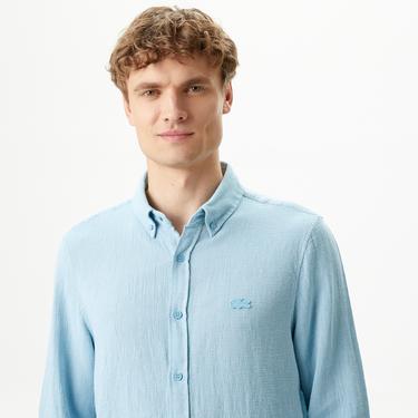  Erkek Regular Fit Mavi Gömlek