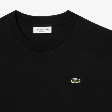  Lacoste Kadın Relaxed Fit Bisiklet Yaka Siyah T-Shirt