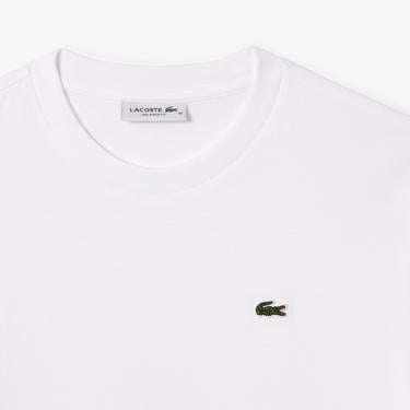  Lacoste Kadın Relaxed Fit Bisiklet Yaka Beyaz T-Shirt