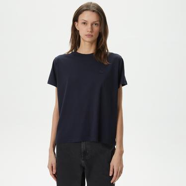  Kadın Loose Fit Bisiklet Yaka Siyah T-Shirt