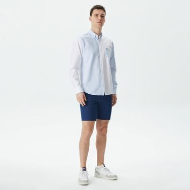  Erkek Slim Fit Lacivert Bermuda