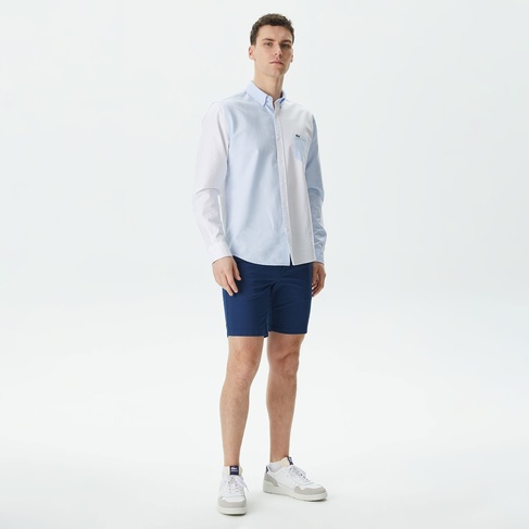  Erkek Slim Fit Lacivert Bermuda
