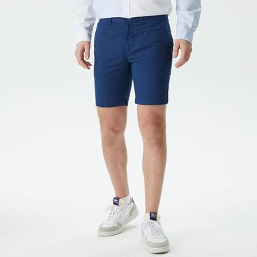  Erkek Slim Fit Lacivert Bermuda