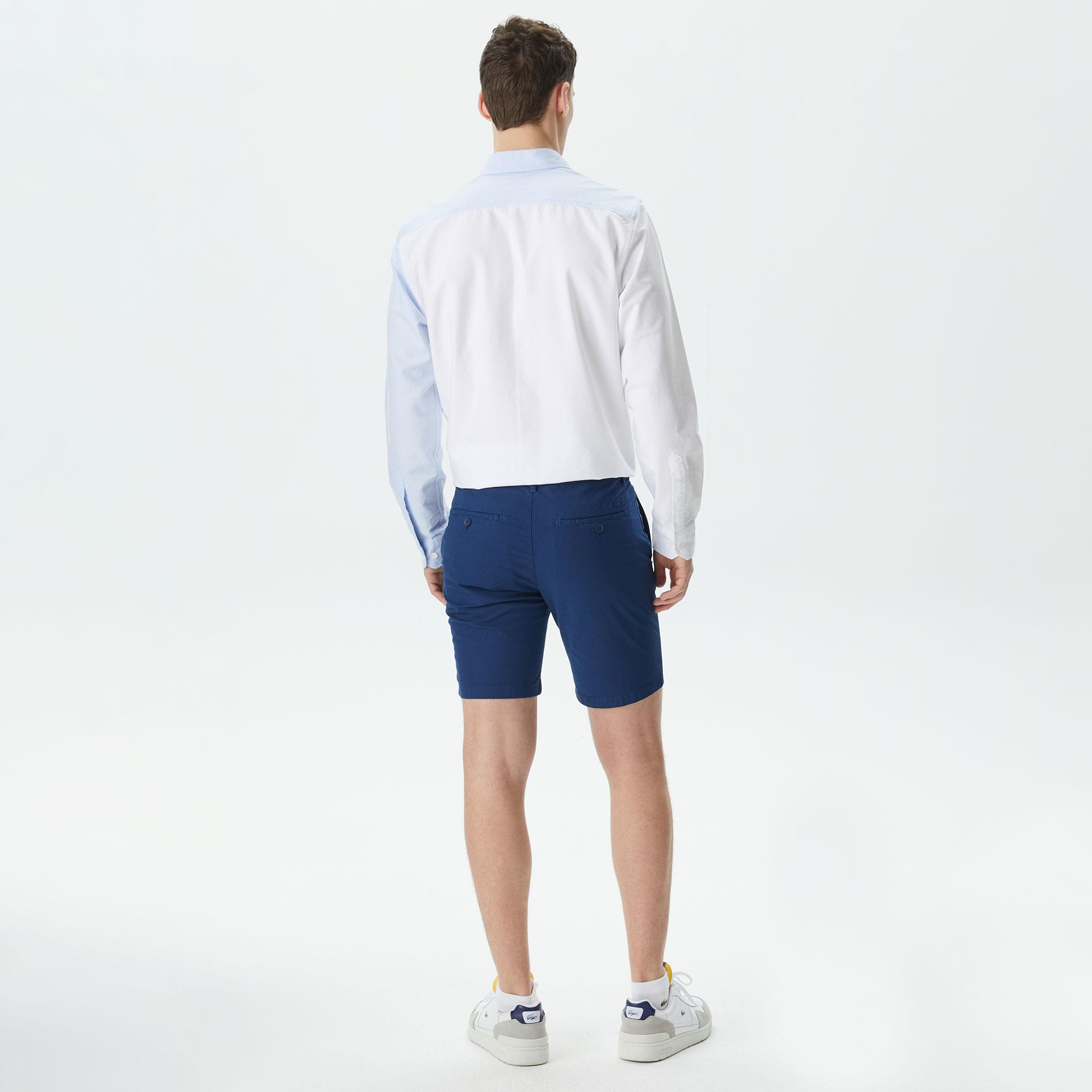 Erkek Slim Fit Lacivert Bermuda