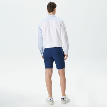  Erkek Slim Fit Lacivert Bermuda