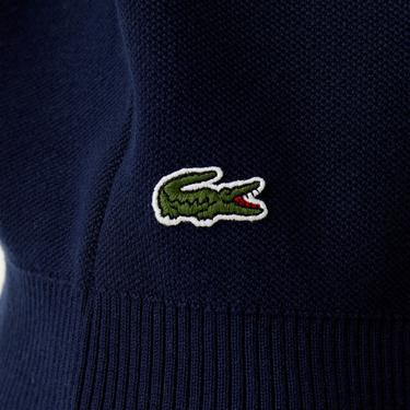  Kadın Crop Fermuarlı Lacivert Triko