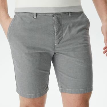  Erkek Slim Fit Desenli Gri Bermuda