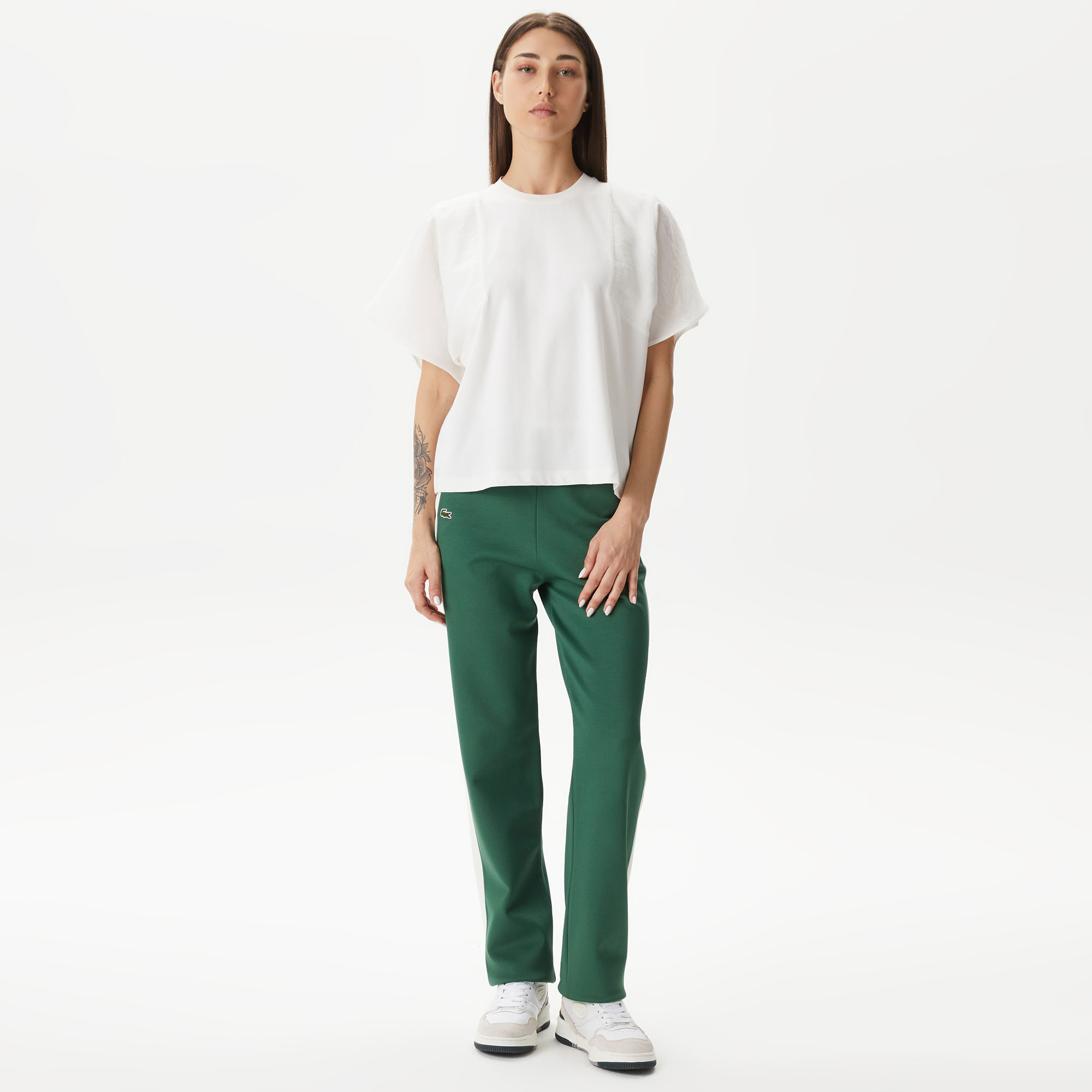  Kadın Straight Fit Yeşil Eşofman Altı