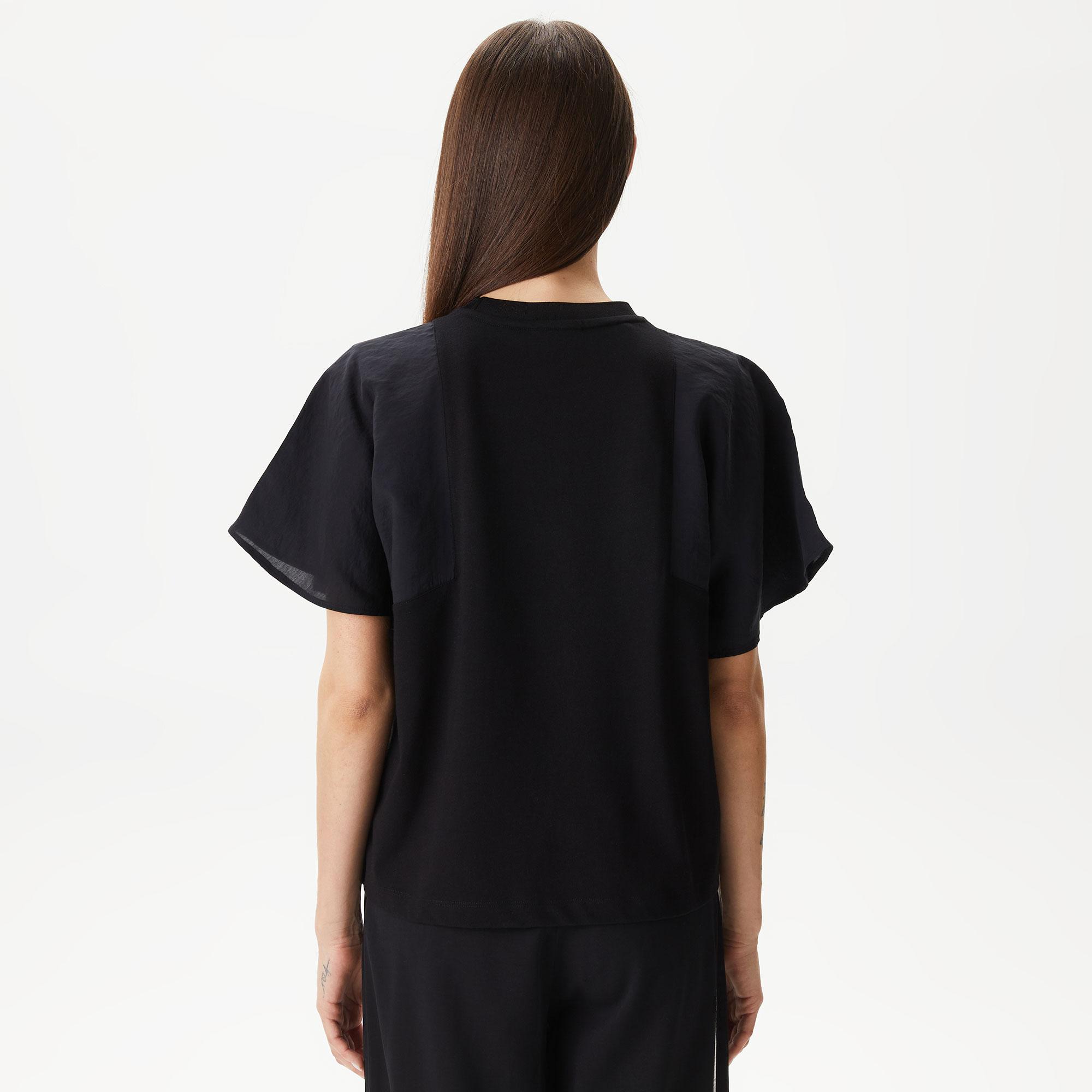 Kadın Loose Fit Bisiklet Yaka Siyah T-Shirt