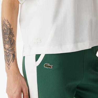  Kadın Loose Fit Bisiklet Yaka Beyaz T-Shirt